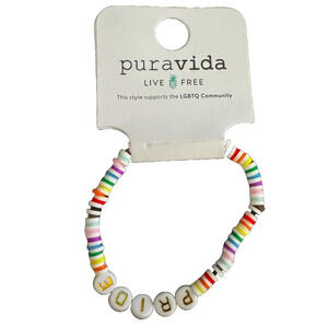 NWT Pura Vida Pride Stretch Bracelet